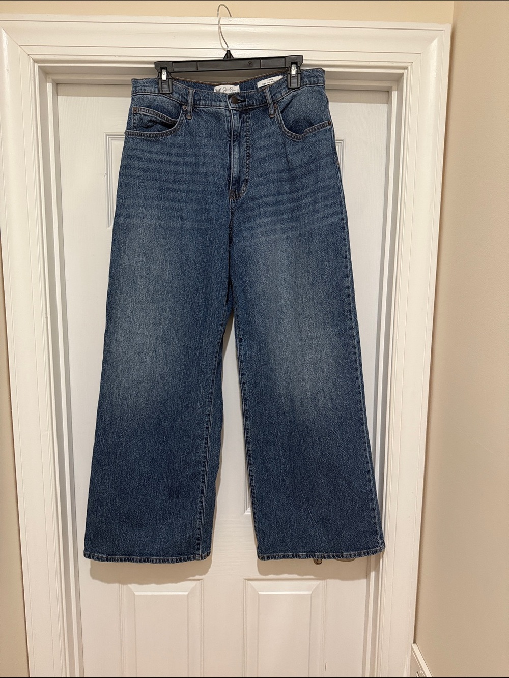 Jessica Simpson Wide Leg Jeans in Medium Blue Wash